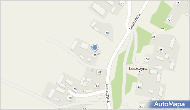 Leszczyna, Leszczyna, 65, mapa Leszczyna