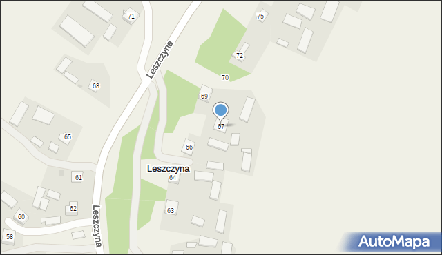 Leszczyna, Leszczyna, 67, mapa Leszczyna