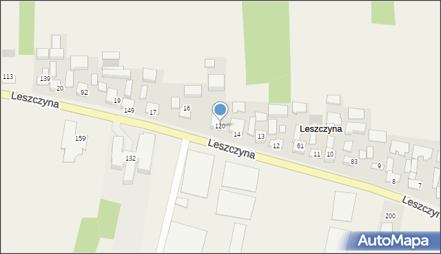 Leszczyna, Leszczyna, 120, mapa Leszczyna