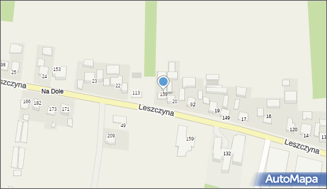 Leszczyna, Leszczyna, 139, mapa Leszczyna