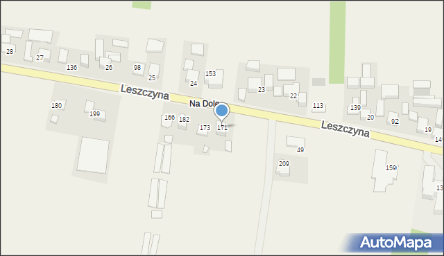 Leszczyna, Leszczyna, 171, mapa Leszczyna