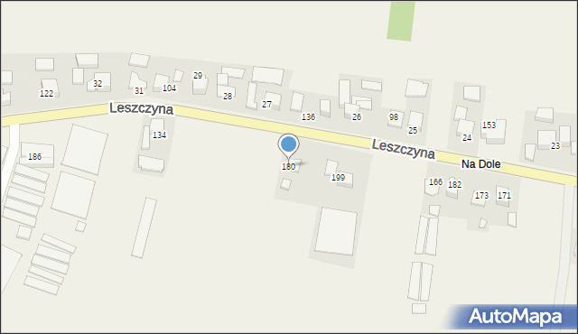 Leszczyna, Leszczyna, 180, mapa Leszczyna