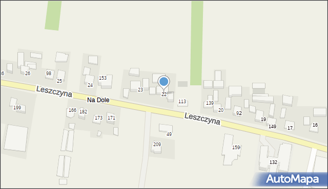 Leszczyna, Leszczyna, 22, mapa Leszczyna