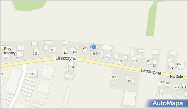 Leszczyna, Leszczyna, 28, mapa Leszczyna