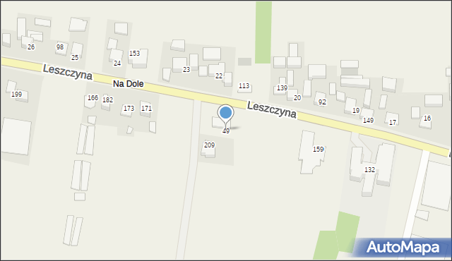 Leszczyna, Leszczyna, 49, mapa Leszczyna