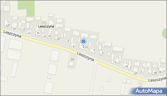 Leszczyna, Leszczyna, 7, mapa Leszczyna