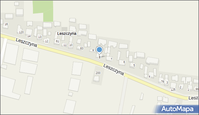 Leszczyna, Leszczyna, 8, mapa Leszczyna