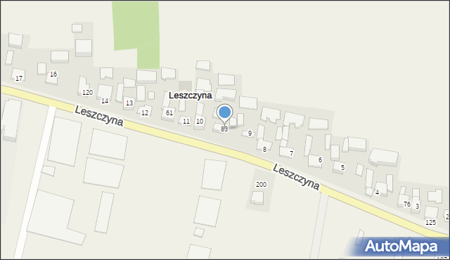 Leszczyna, Leszczyna, 83, mapa Leszczyna