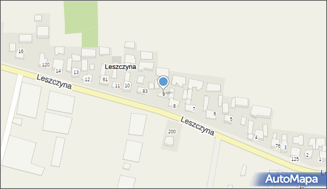 Leszczyna, Leszczyna, 9, mapa Leszczyna