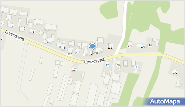 Leszczyna, Leszczyna, 99, mapa Leszczyna