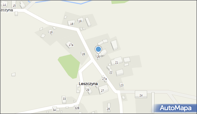 Leszczyna, Leszczyna, 20, mapa Leszczyna