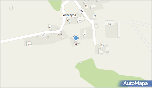 Leszczyna, Leszczyna, 31, mapa Leszczyna