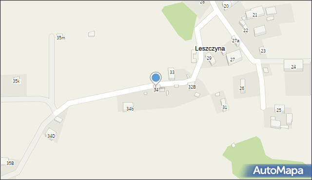 Leszczyna, Leszczyna, 34, mapa Leszczyna