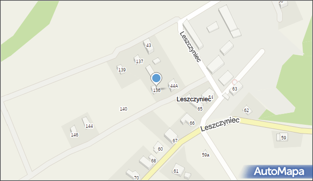 Leszczyniec, Leszczyniec, 136, mapa Leszczyniec