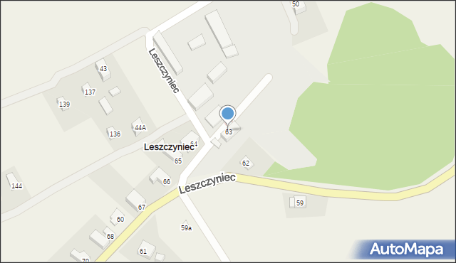 Leszczyniec, Leszczyniec, 63, mapa Leszczyniec