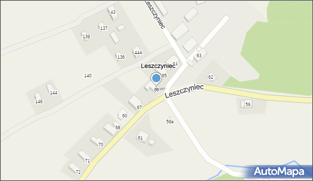 Leszczyniec, Leszczyniec, 66, mapa Leszczyniec