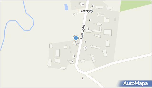 Leszczyny, Leszczyny, 5, mapa Leszczyny