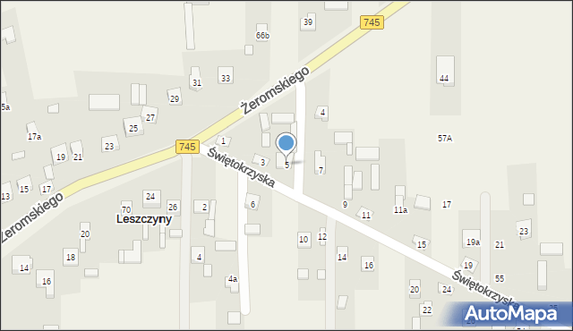 Leszczyny, Leszczyny, 63A, mapa Leszczyny