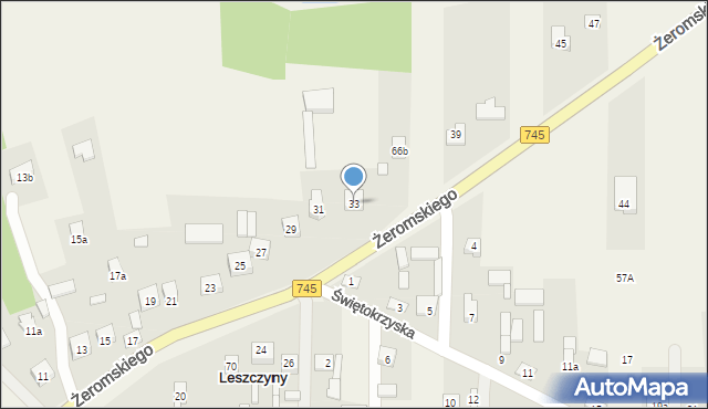 Leszczyny, Leszczyny, 66a, mapa Leszczyny