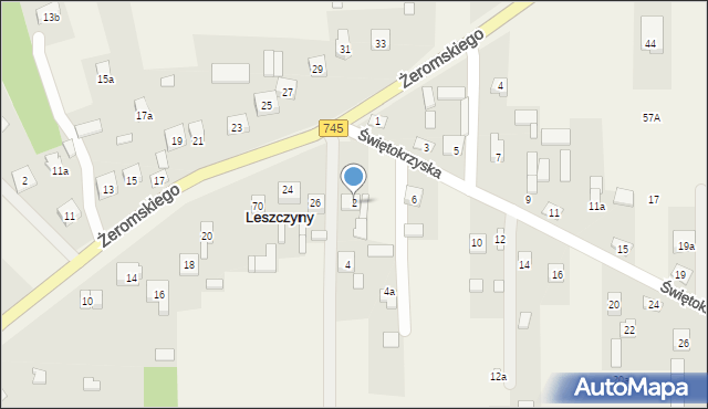 Leszczyny, Leszczyny, 67a, mapa Leszczyny