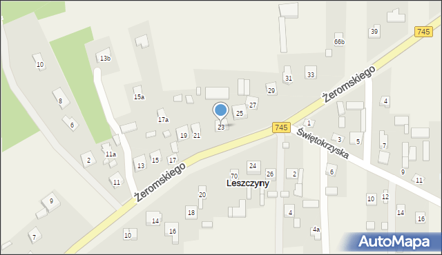 Leszczyny, Leszczyny, 71, mapa Leszczyny