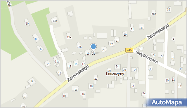 Leszczyny, Leszczyny, 71B, mapa Leszczyny