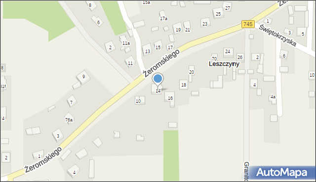 Leszczyny, Leszczyny, 77c, mapa Leszczyny