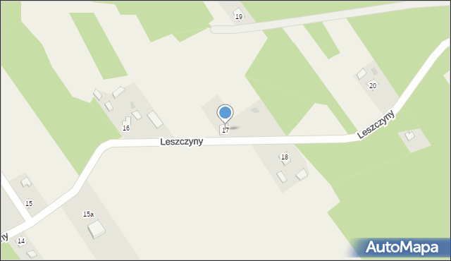 Leszczyny, Leszczyny, 17, mapa Leszczyny