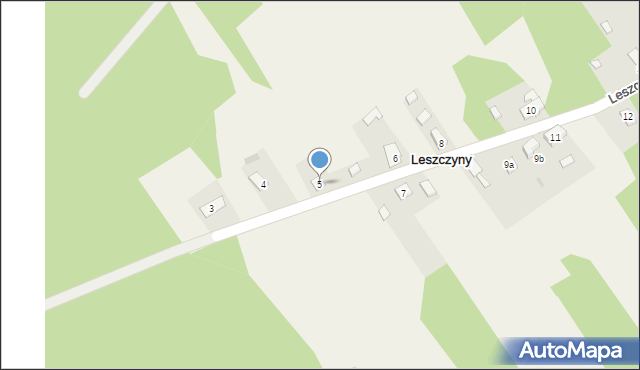 Leszczyny, Leszczyny, 5, mapa Leszczyny