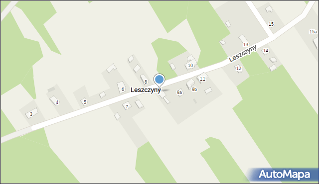 Leszczyny, Leszczyny, 9, mapa Leszczyny