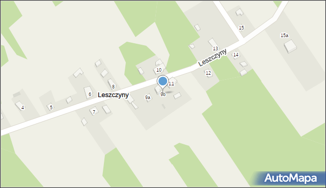 Leszczyny, Leszczyny, 9b, mapa Leszczyny