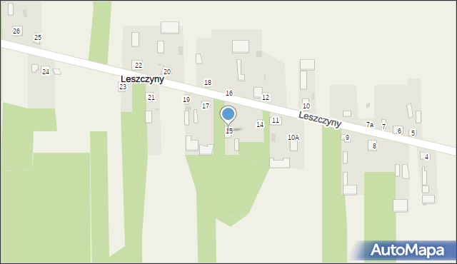 Leszczyny, Leszczyny, 15, mapa Leszczyny