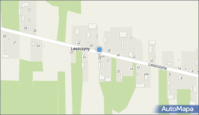 Leszczyny, Leszczyny, 19, mapa Leszczyny