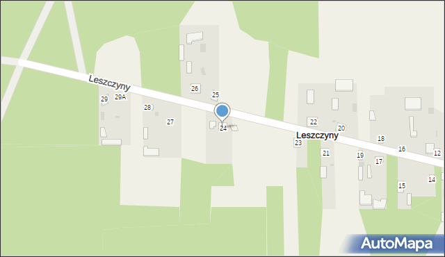 Leszczyny, Leszczyny, 24, mapa Leszczyny