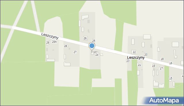 Leszczyny, Leszczyny, 24B, mapa Leszczyny