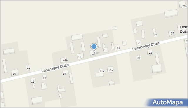 Leszczyny Duże, Leszczyny Duże, 17, mapa Leszczyny Duże