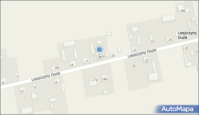 Leszczyny Duże, Leszczyny Duże, 18, mapa Leszczyny Duże