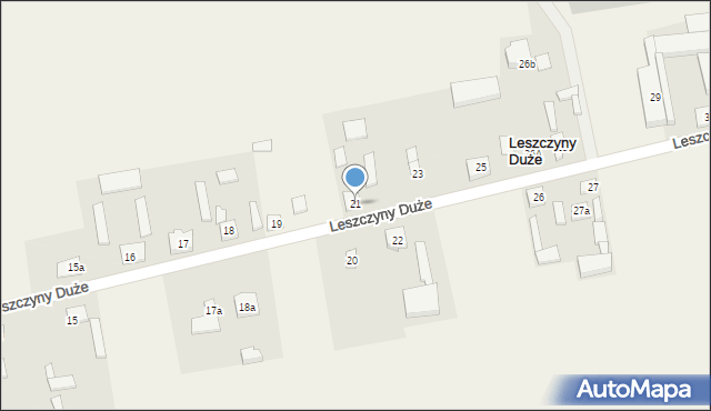 Leszczyny Duże, Leszczyny Duże, 21, mapa Leszczyny Duże