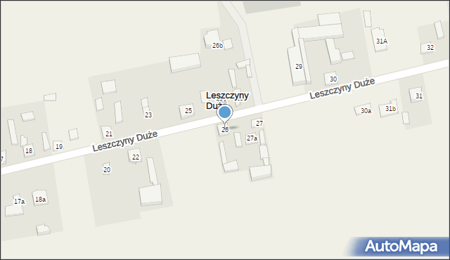 Leszczyny Duże, Leszczyny Duże, 26, mapa Leszczyny Duże