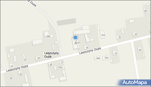 Leszczyny Duże, Leszczyny Duże, 29, mapa Leszczyny Duże