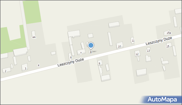 Leszczyny Duże, Leszczyny Duże, 8, mapa Leszczyny Duże