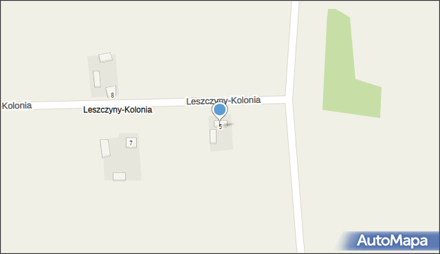 Leszczyny-Kolonia, Leszczyny-Kolonia, 5, mapa Leszczyny-Kolonia