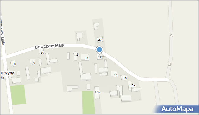 Leszczyny Małe, Leszczyny Małe, 13, mapa Leszczyny Małe