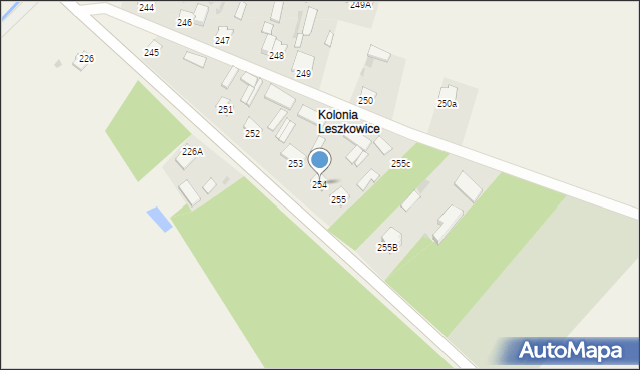 Leszkowice, Leszkowice, 254, mapa Leszkowice