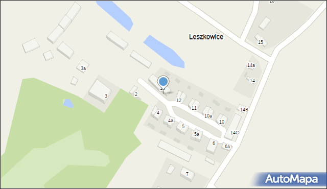 Leszkowice, Leszkowice, 13a, mapa Leszkowice