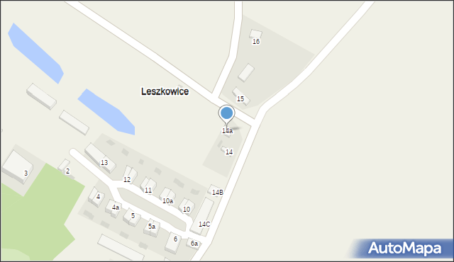 Leszkowice, Leszkowice, 14a, mapa Leszkowice