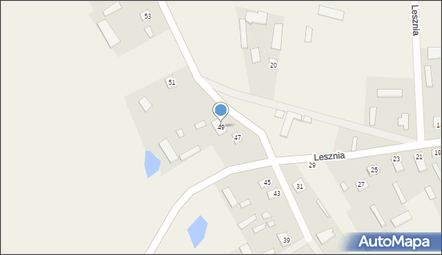 Lesznia, Lesznia, 49, mapa Lesznia