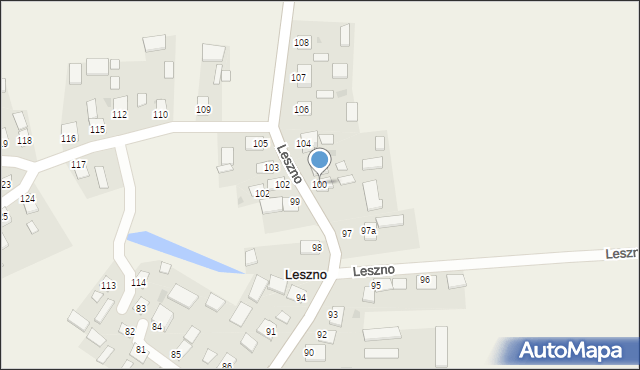 Leszno, Leszno, 100, mapa Leszno