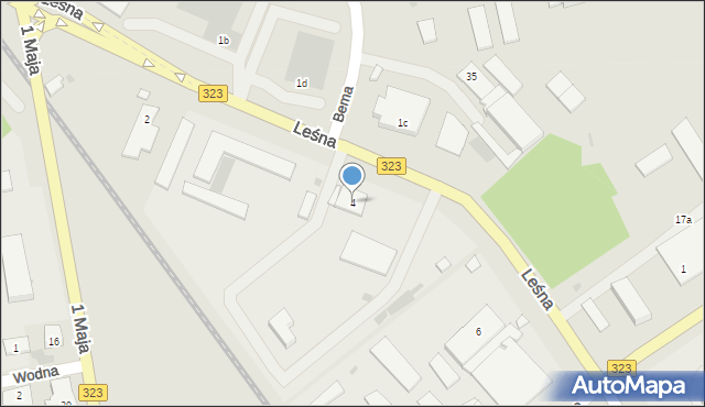 Leszno, Leśna, 4, mapa Leszno