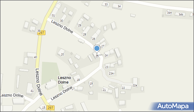 Leszno Dolne, Leszno Dolne, 25, mapa Leszno Dolne